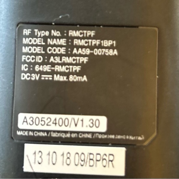 Samsung Smart Touch TV Remote Control - Picture 2 of 2